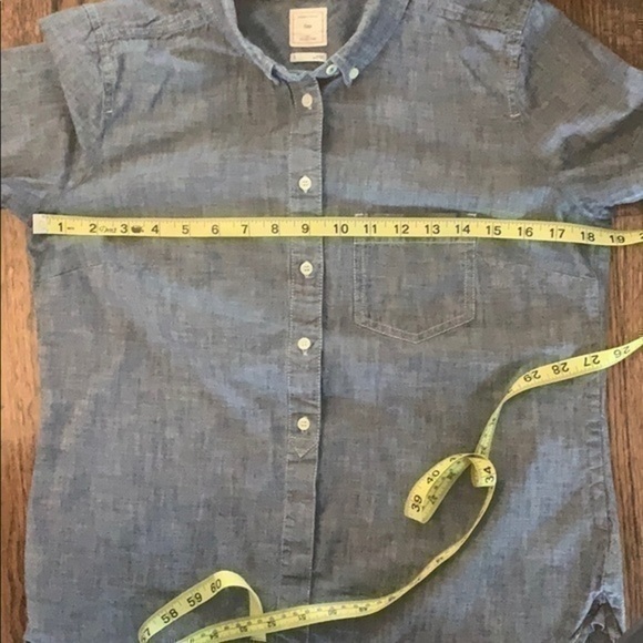 GAP Womens Blue Button Up Long‎ sleeve shirt - Picture 4 of 5